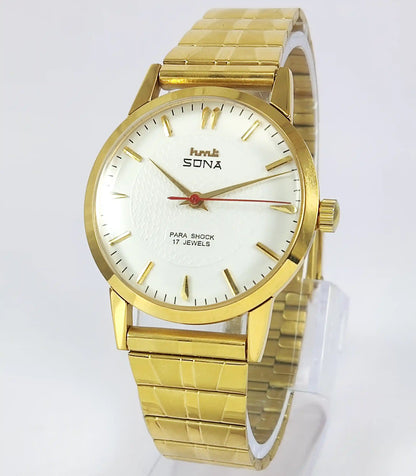 HMT Sona 17 Jewels White Dial Handwinding Watch 0231 Discover-Diamonds