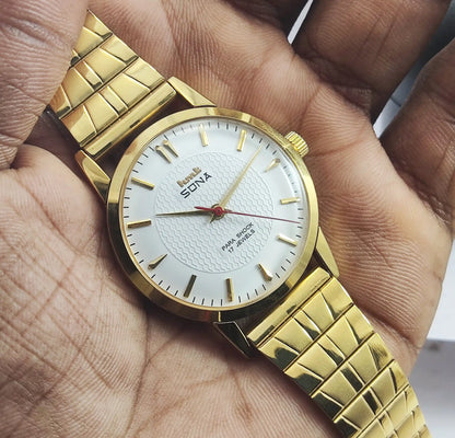 HMT Sona 17 Jewels White Dial Handwinding Watch 0231 Discover-Diamonds