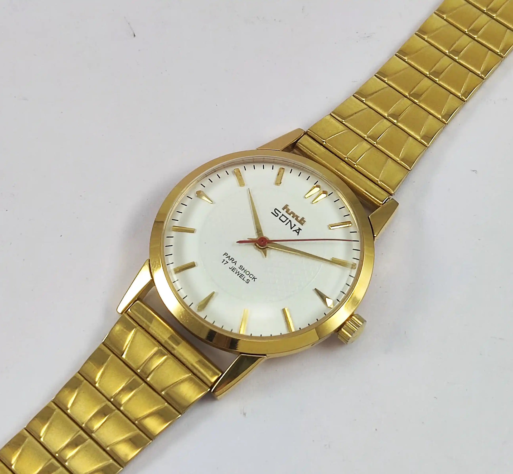 HMT Sona 17 Jewels White Dial Handwinding Watch 0231 Discover-Diamonds