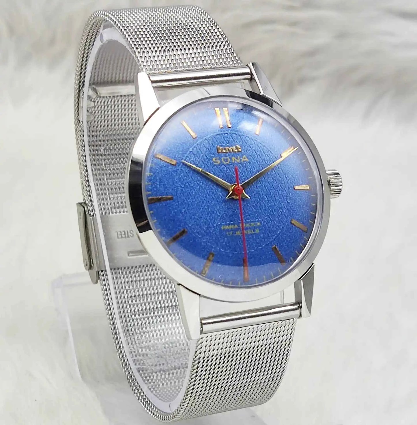 HMT Sona Blue Dial Handwinding 17 Jewels Watch