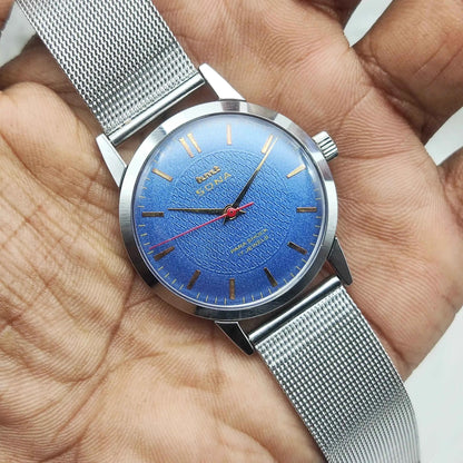 HMT Sona Blue Dial Handwinding 17 Jewels Watch