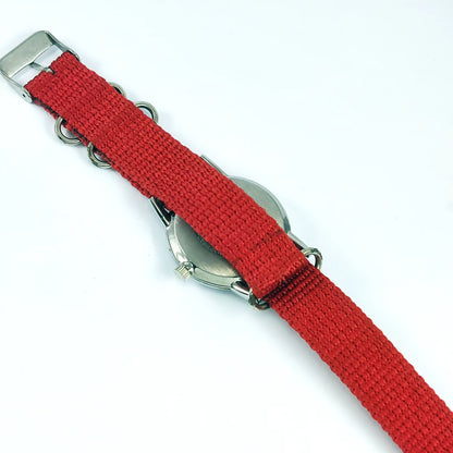 HMT Sona Para Shock 17 Jewels Maroon Dial Mechanical Handwinding 0231 - Discover-Diamonds