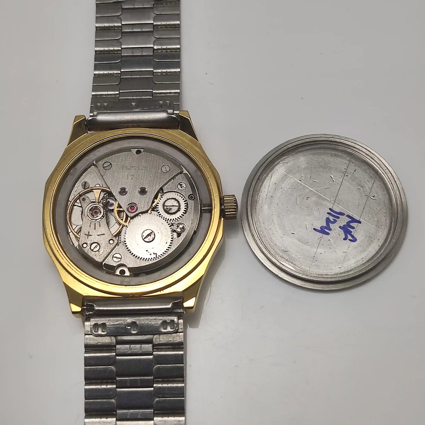 HMT Surya 17 Jewels Handwinding Men's Watch with Black Dial