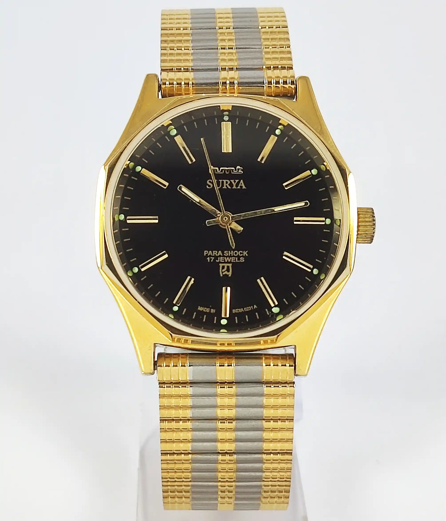 HMT Surya Para Shock 17 Jewels Black Dial Handwinding Discover-Diamonds