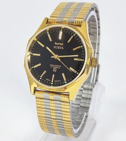 HMT Surya Para Shock 17 Jewels Black Dial Handwinding Discover-Diamonds