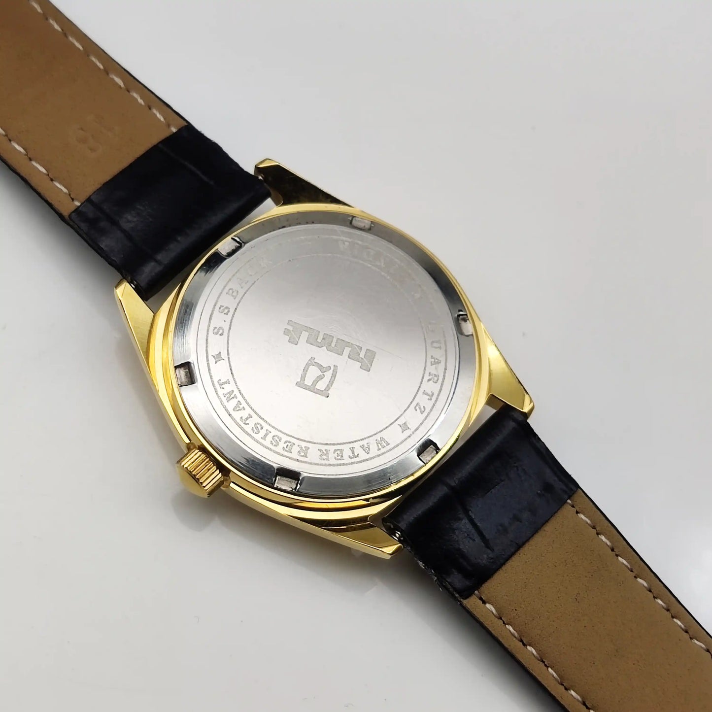 HMT Swarna Day Date Watch – Quartz Black Dial for Timeless Elegance