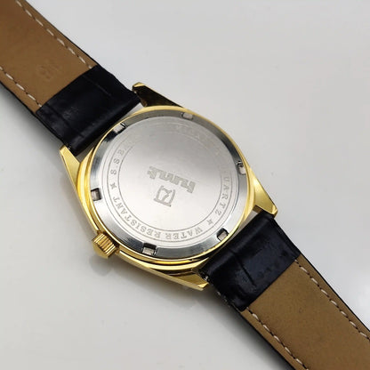 HMT Swarna Day Date Watch – Quartz Black Dial for Timeless Elegance