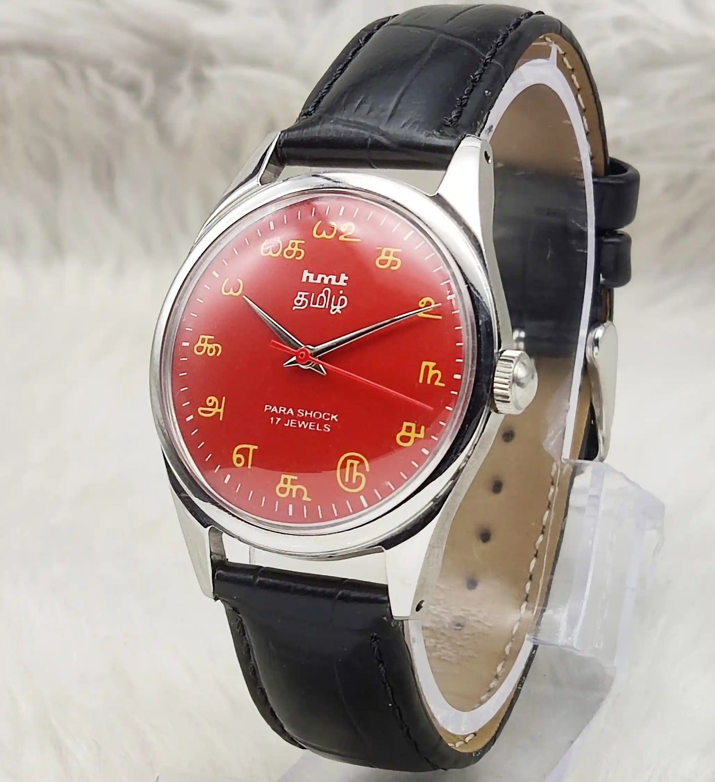 HMT Tamil Numerals 17 Jewels and Red Dial - Handwinding Design watch