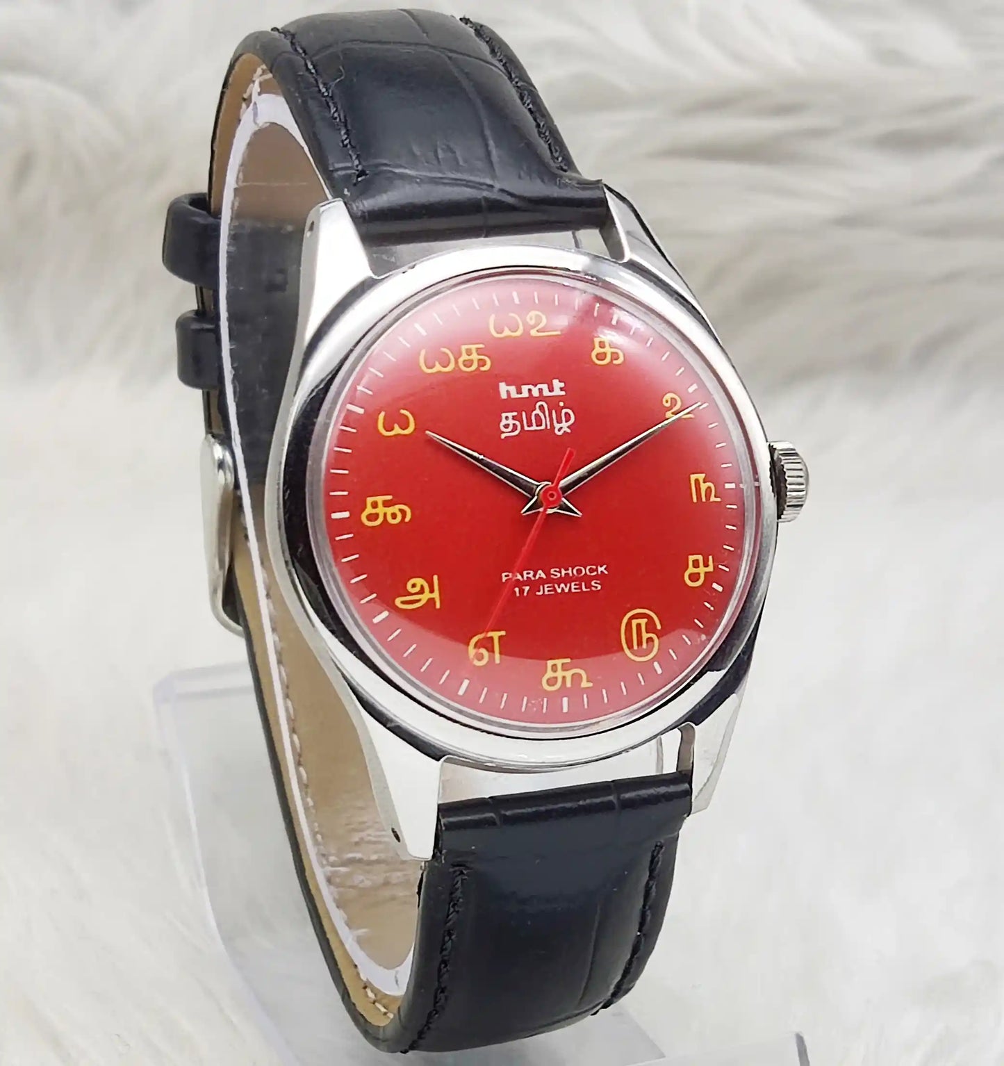 HMT Tamil Numerals 17 Jewels and Red Dial - Handwinding Design watch