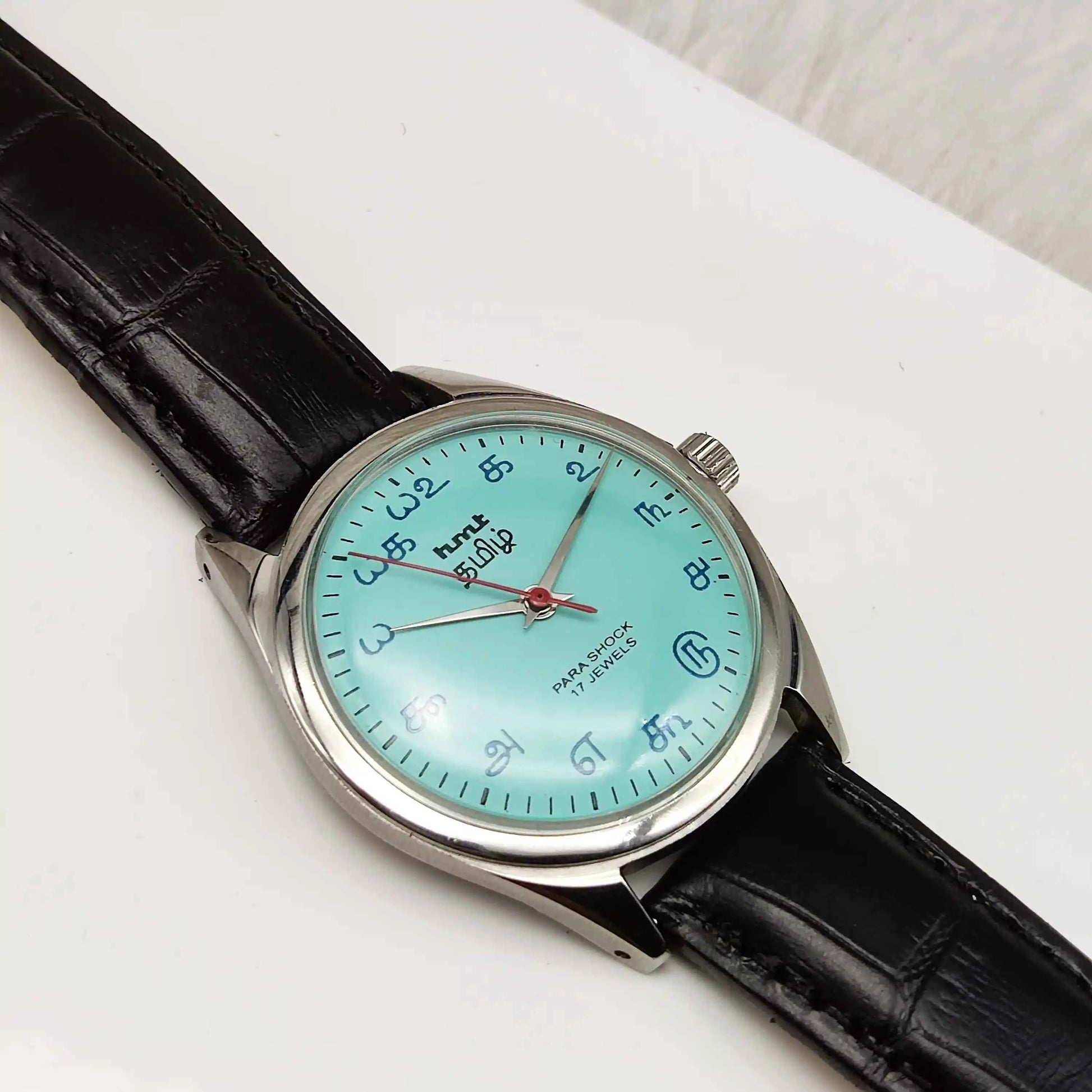 HMT Tamil Numerals Indices Turquoise Dial 17 Jewels Handwinding Watch