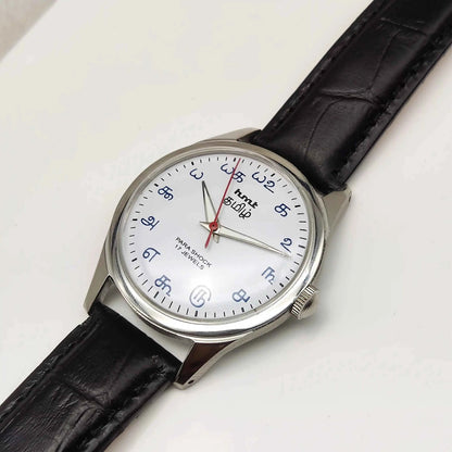 HMT Tamil Numerals Indices 17 Jewels White Dial Mechanical Handwinding Watch