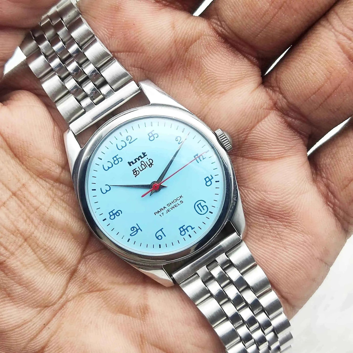 HMT Tamil Numerals Tiffany Dial 17 Jewels Handwinding Men's Watch 0231