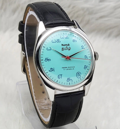 HMT Tamil Numerals Turquoise Watch Handwinding Men's Watch