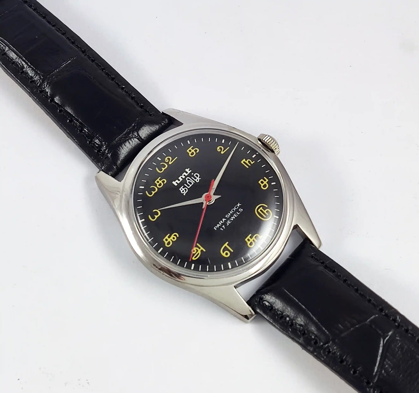 HMT Tamil Para Shock 17 Jewels Black Dial Handwinding 0231 Discover-Diamonds