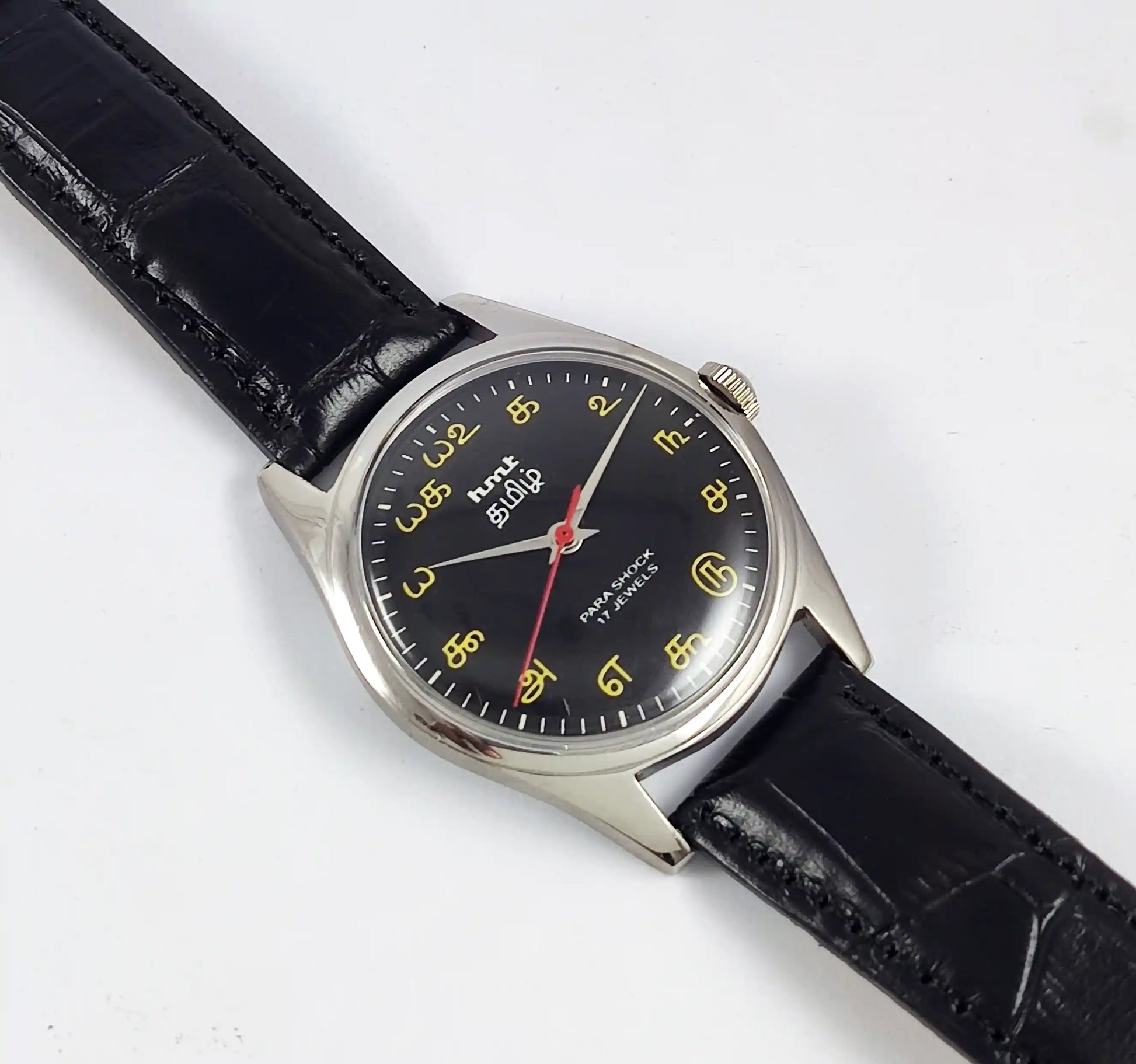 HMT Tamil Para Shock 17 Jewels Black Dial Handwinding 0231 Discover-Diamonds