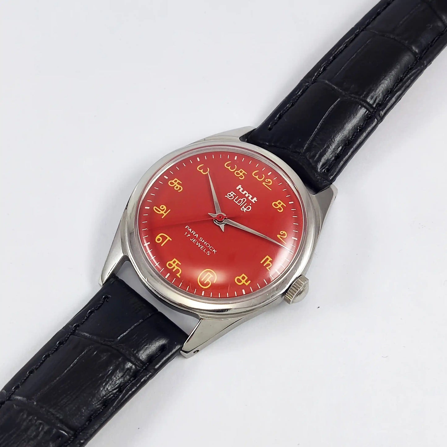 HMT Tamil Para Shock 17 Jewels Red Dial Handwinding 0231 Discover-Diamonds