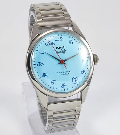 HMT Tamil Para Shock 17 Jewels Sky Blue Dial Handwinding 0231 Discover-Diamonds