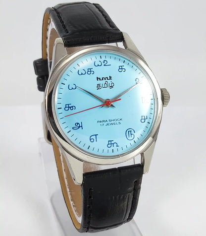 HMT Tamil Para Shock 17 Jewels Sky Blue Dial Handwinding 0231 Discover-Diamonds