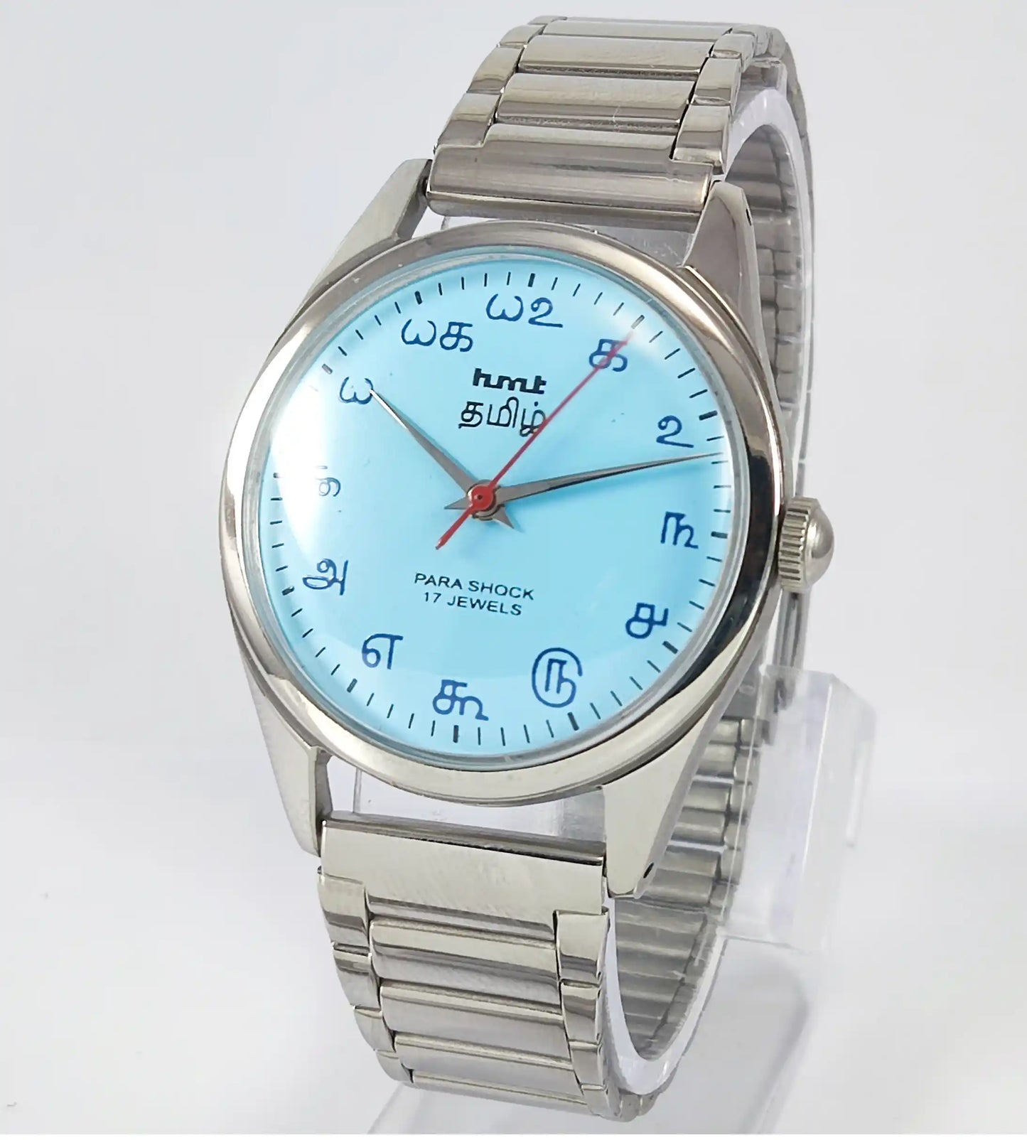 HMT Tamil Para Shock 17 Jewels Sky Blue Dial Handwinding 0231 Discover-Diamonds