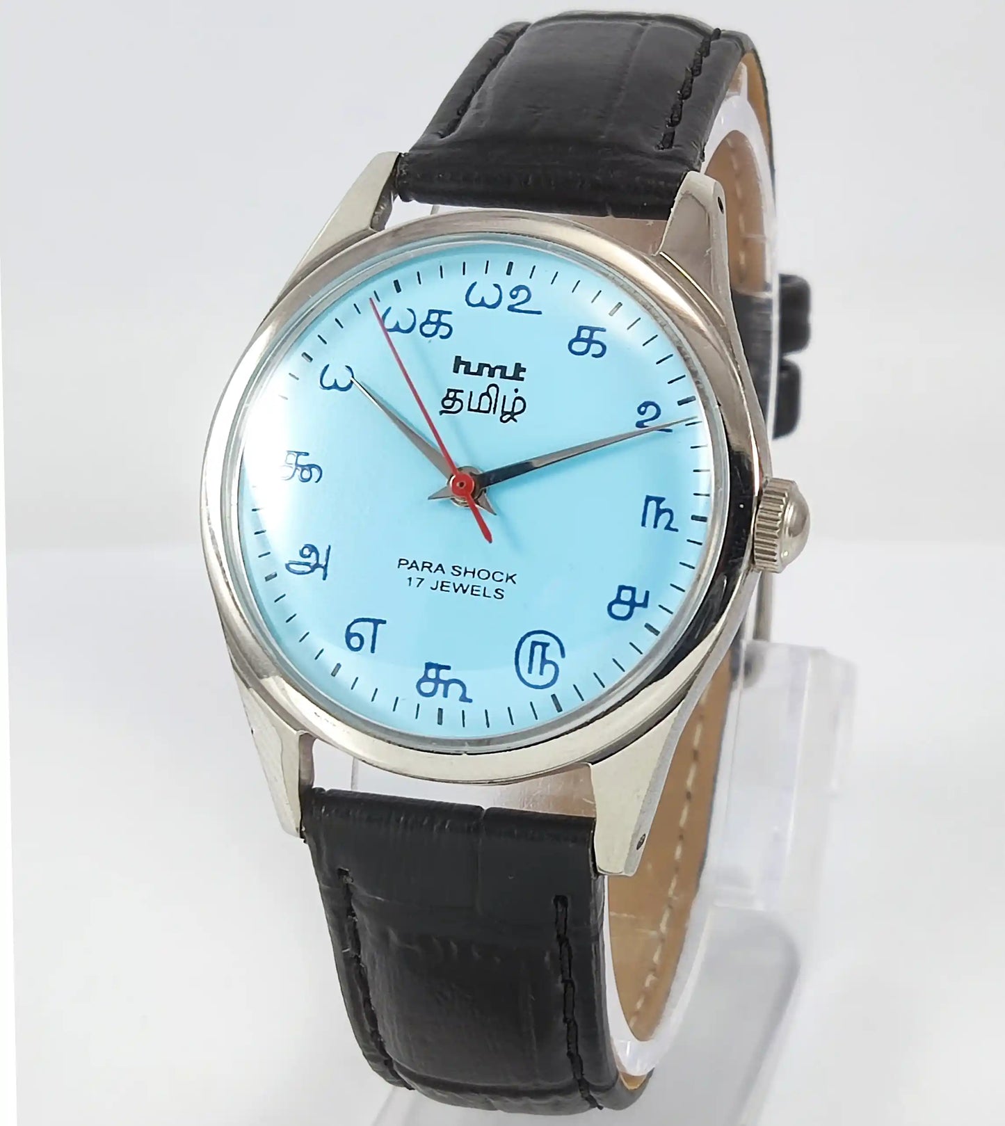HMT Tamil Para Shock 17 Jewels Sky Blue Dial Handwinding 0231 Discover-Diamonds