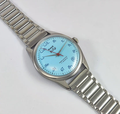 HMT Tamil Para Shock 17 Jewels Sky Blue Dial Handwinding 0231 Discover-Diamonds