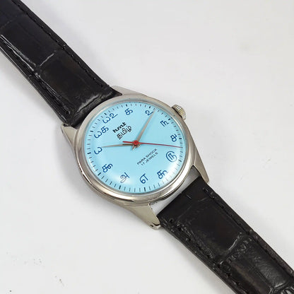 HMT Tamil Para Shock 17 Jewels Sky Blue Dial Handwinding 0231 Discover-Diamonds