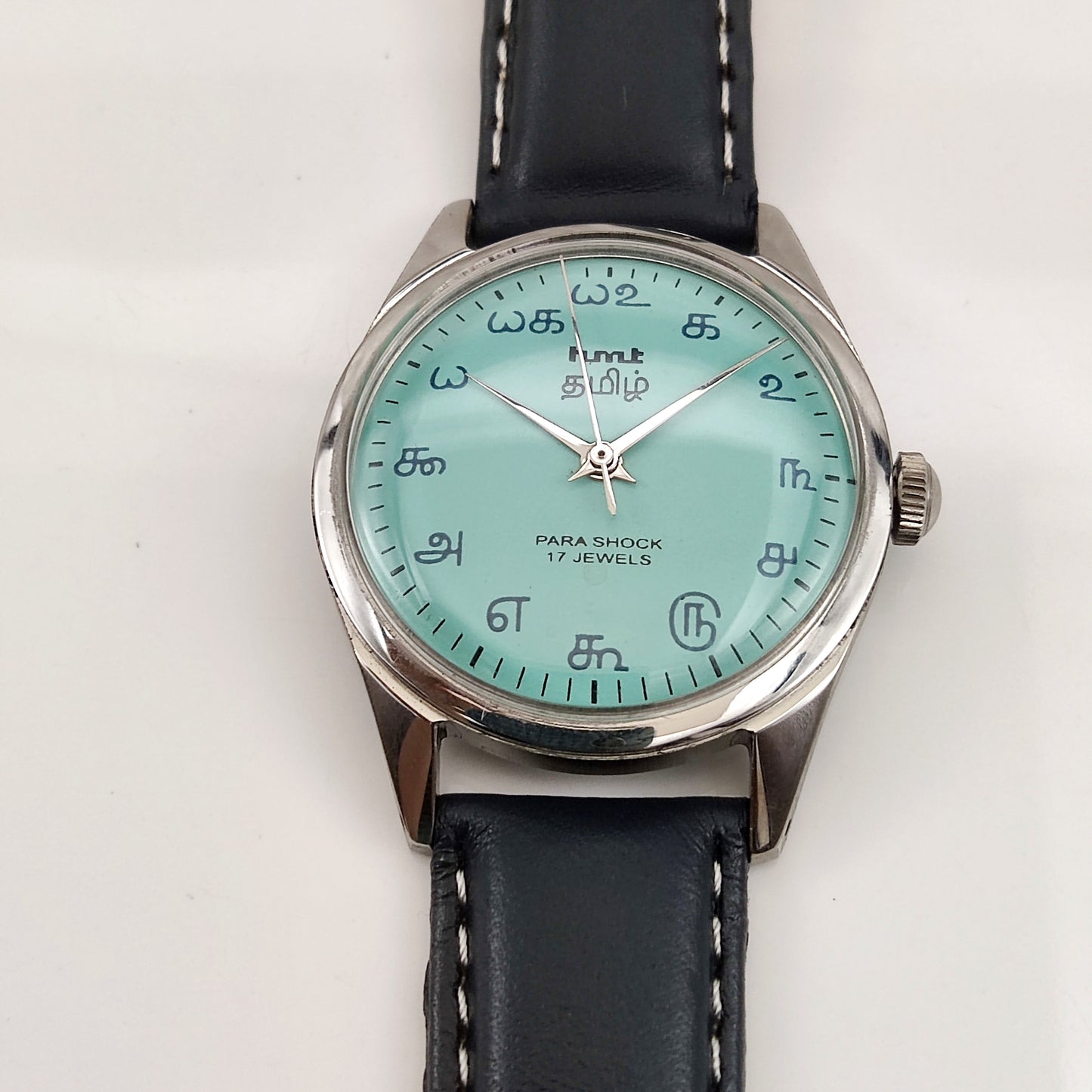 HMT Tamil Numerals Indices Turquoise Dial 17 Jewels Handwinding Watch