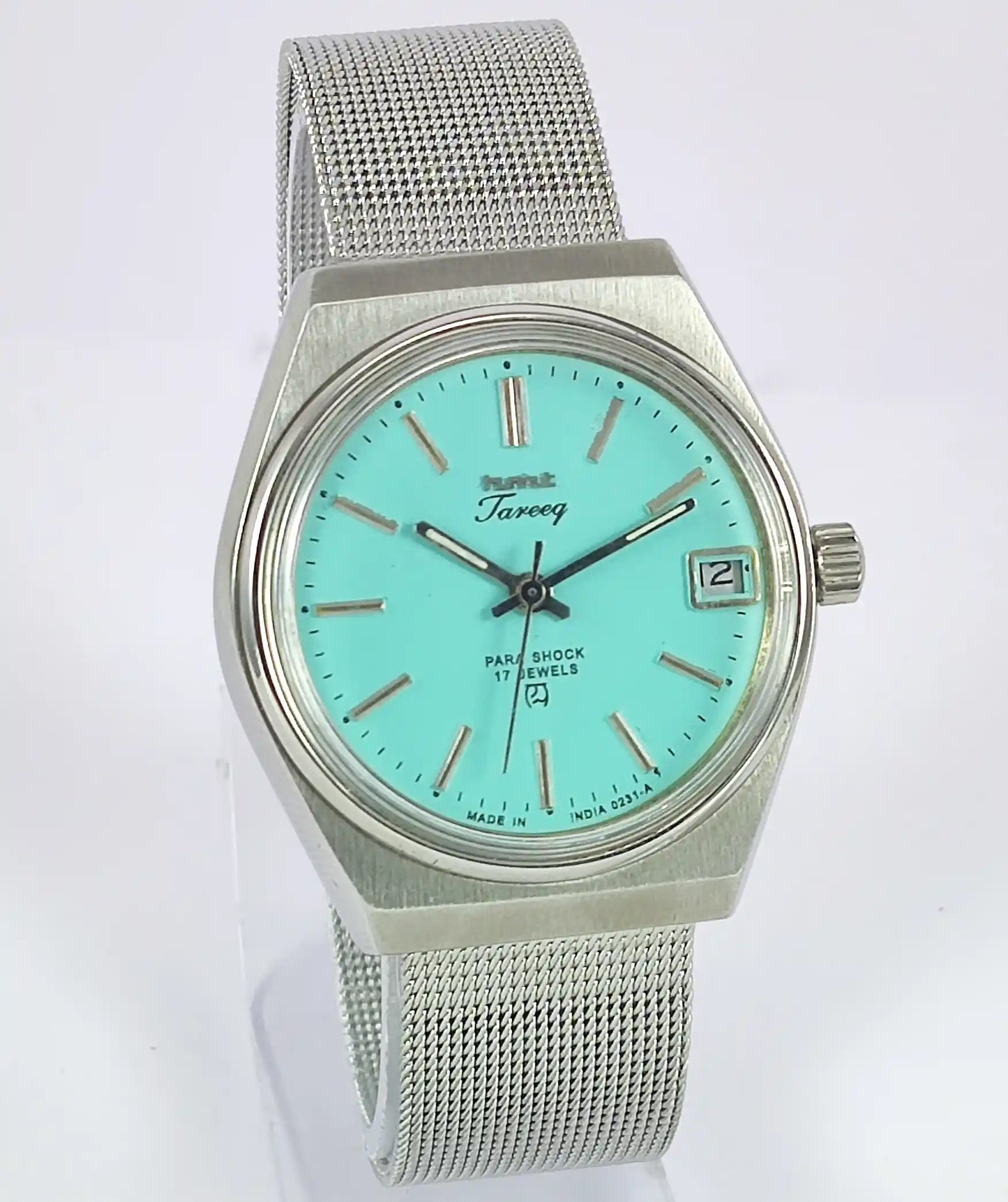 HMT Tareeq 17 Jewels Torquoise Dial Date Function Men's Watch - Discover-Diamonds