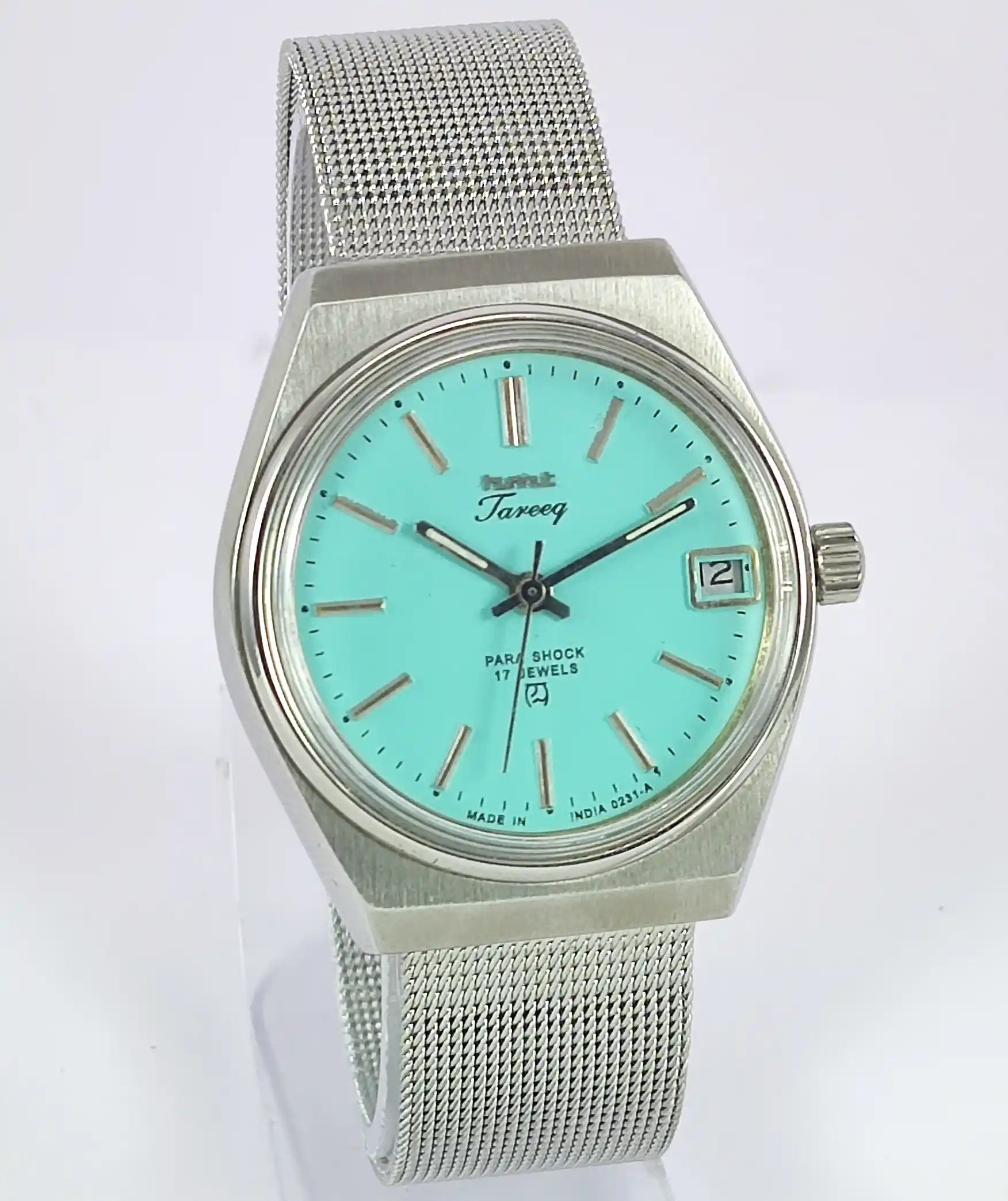 HMT Tareeq 17 Jewels Torquoise Dial Date Function Men's Watch - Discover-Diamonds