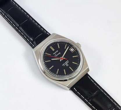 HMT Tareeq Para Shock 17 Jewels Date Black Dial Handwinding Discover-Diamonds