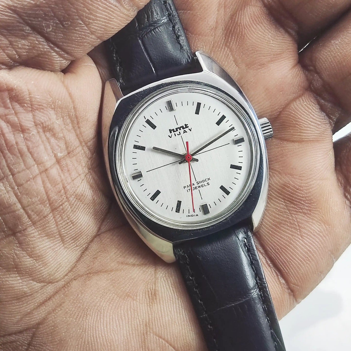 HMT Vijay Para Shock 17 Jewels Gray Dial Handwinding - Discover-Diamonds