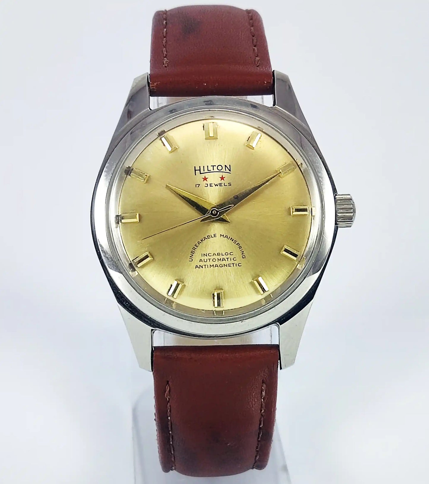 Hilton Incabloc 17 Jewels Golden Dial Handwinding Discover-Diamonds