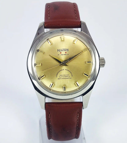 Hilton Incabloc 17 Jewels Golden Dial Handwinding Discover-Diamonds