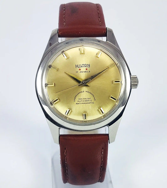 Hilton Incabloc 17 Jewels Golden Dial Handwinding Discover-Diamonds