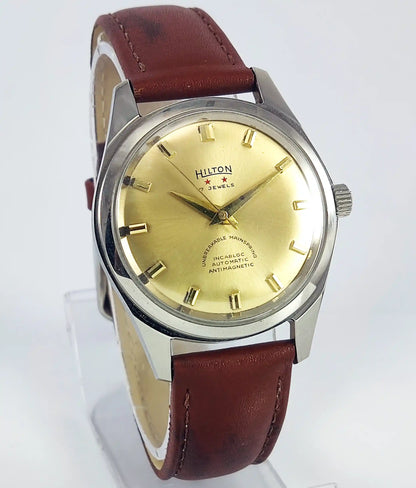 Hilton Incabloc 17 Jewels Golden Dial Handwinding Discover-Diamonds