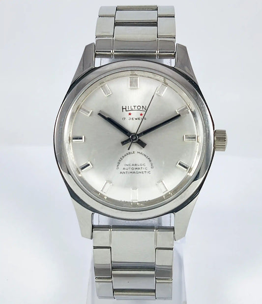 Hilton Incabloc 17 Jewels Silver Dial Handwinding Discover-Diamonds