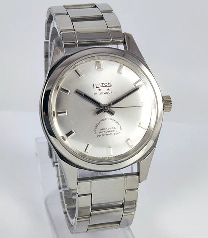 Hilton Incabloc 17 Jewels Silver Dial Handwinding Discover-Diamonds