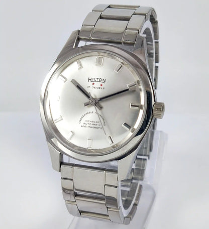 Hilton Incabloc 17 Jewels Silver Dial Handwinding Discover-Diamonds