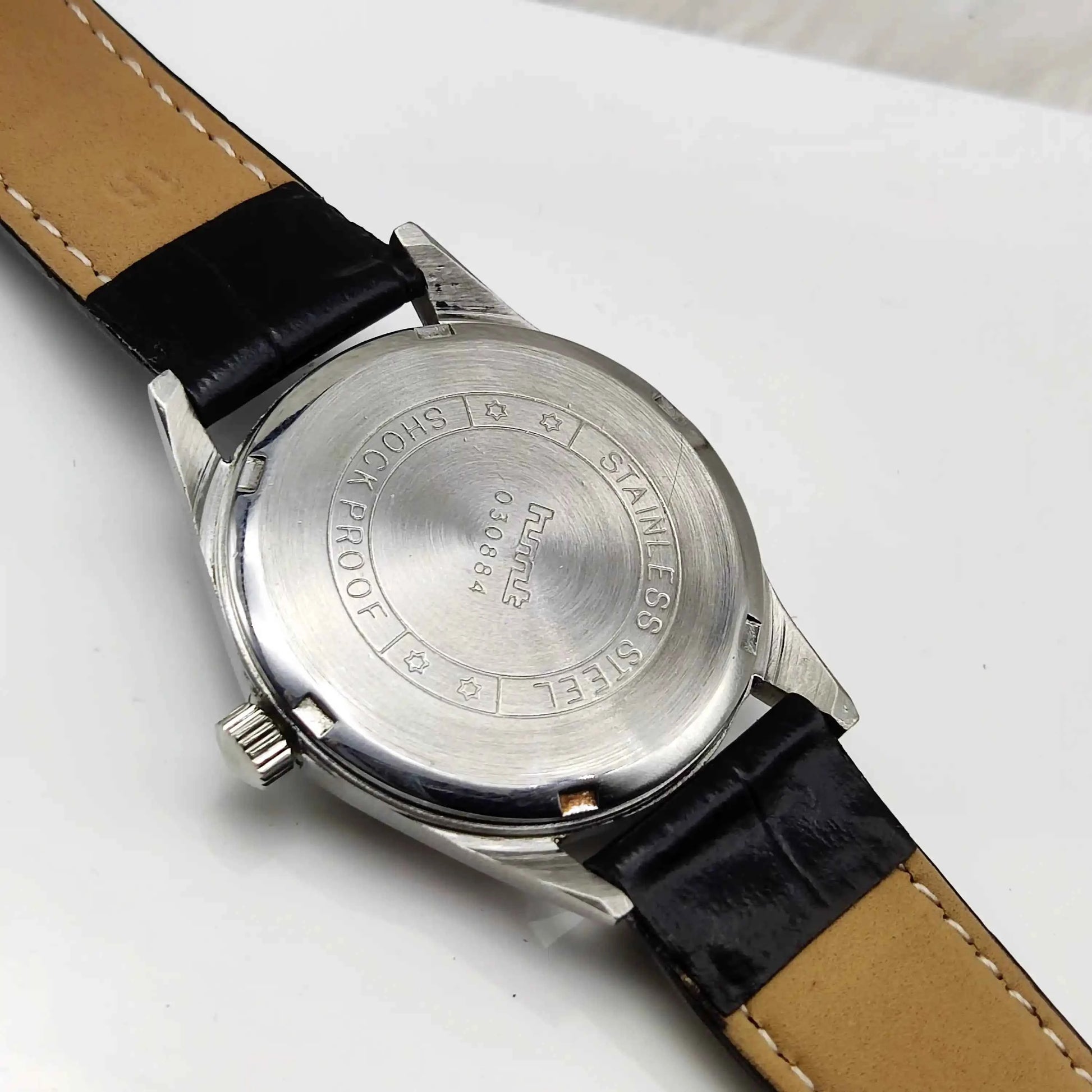 HMT Janata Black Dial Watch Arabic Font 17 Jewels Handwinding for Men