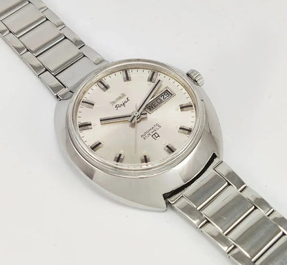 HMT Rajat Silver Dial 21 Jewels Day Date Mechanical Automatic Man's Watch 0231 Discover-Diamonds