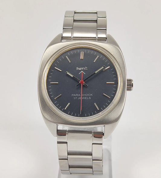 HMT Para Shock 17 Jewels Gray Dial Mechanical Hand winding Men's Wrist Watch Discover-Diamonds