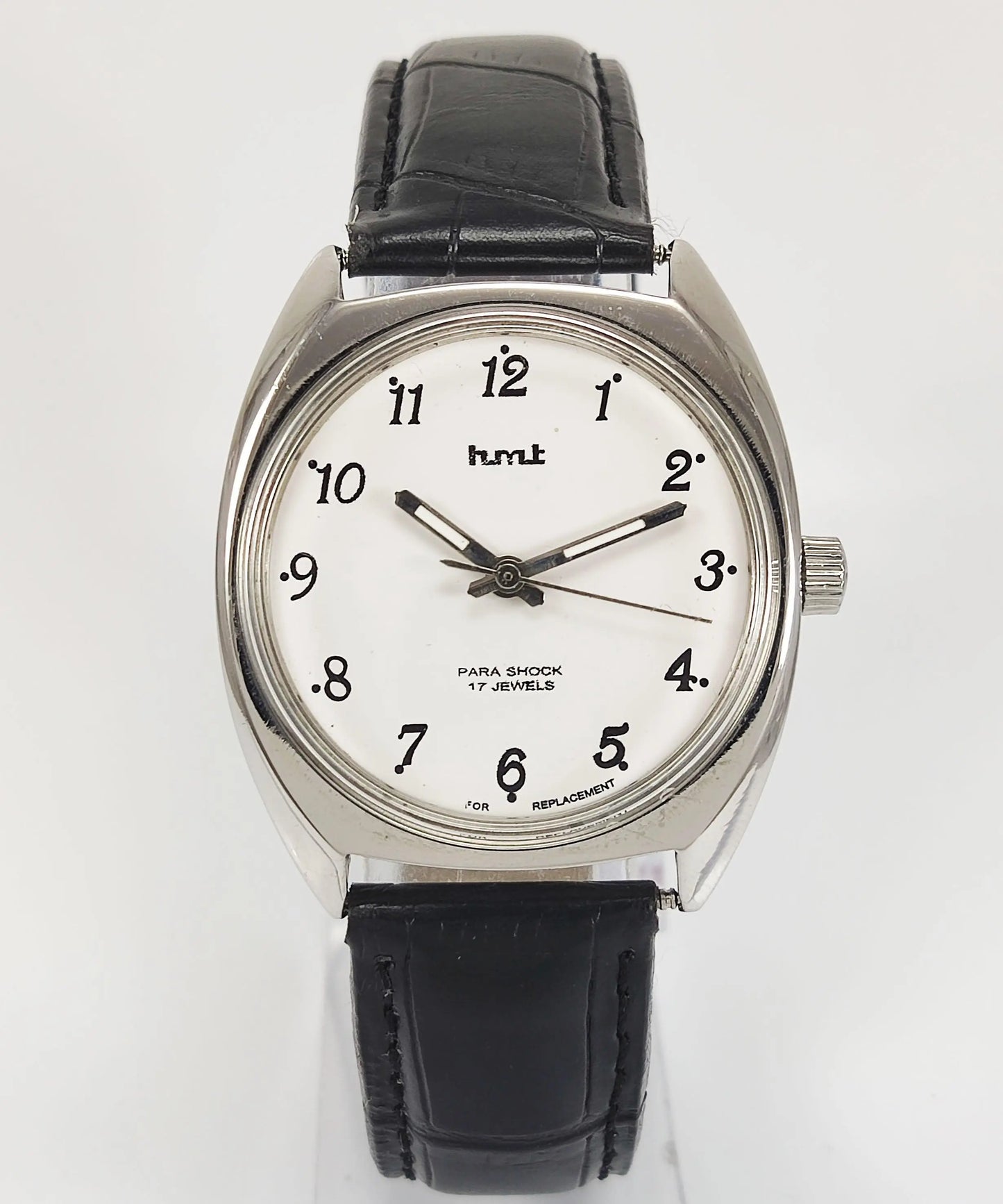 HMT Para Shock 17 Jewels White Dial Mechanical Hand winding Men's Wrist Watch - Discover-Diamonds