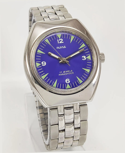 HMT Para Shock 17 Jewels Purple Dial Mechanical Hand winding Men's Wrist Watch - Discover-Diamonds