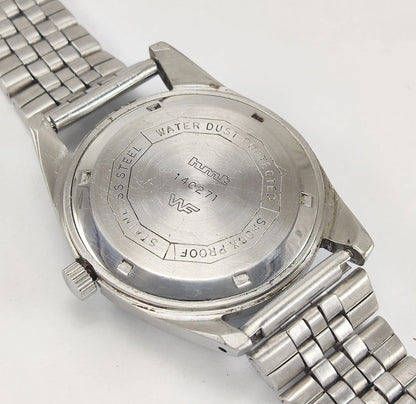 HMT Jubilee Para Shock 17 Jewels Blue Dial Mechanical Hand winding Men's Wrist Watch Discover-Diamonds