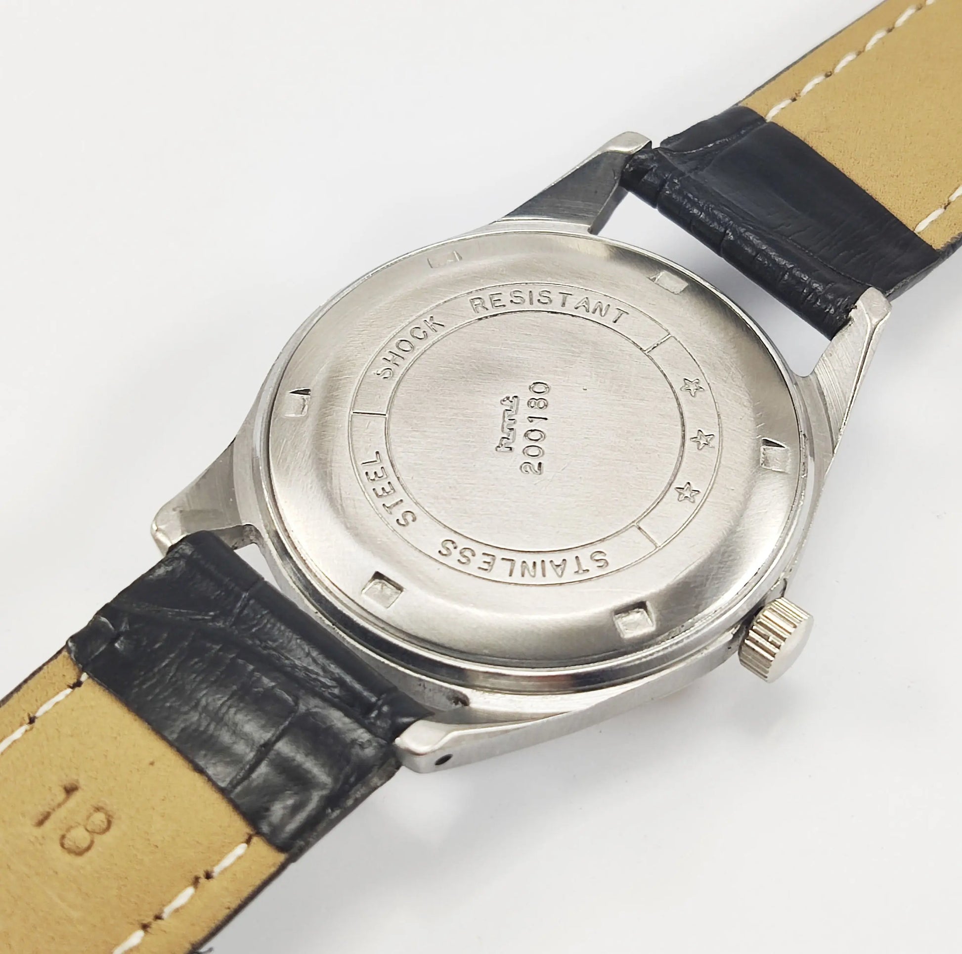 HMT Jubilee Para Shock 17 Jewels Yellow Dial Mechanical Hand winding Men's Wrist Watch Discover-Diamonds