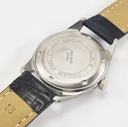 HMT Jubilee Para Shock 17 Jewels Yellow Dial Mechanical Hand winding Men's Wrist Watch Discover-Diamonds