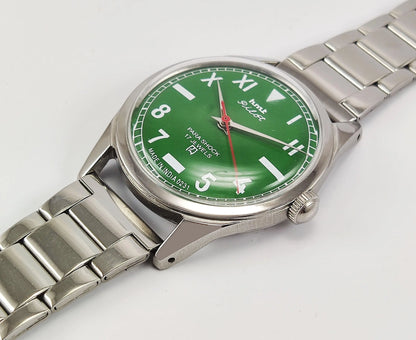 HMT Pilot Para Shock 17 Jewels Green Dial Mechanical Hand winding Men's Wrist Watch - Discover-Diamonds