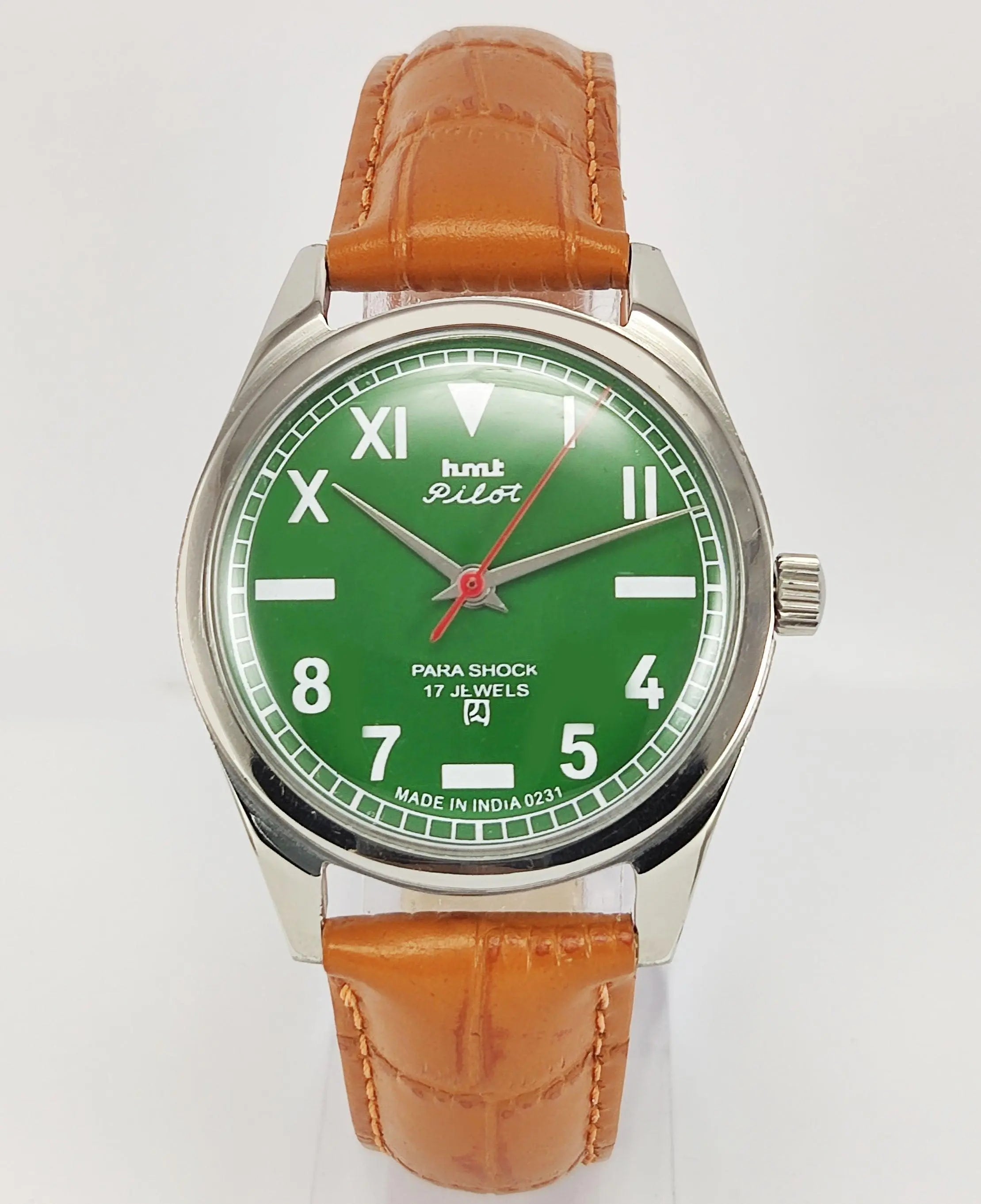 HMT Pilot Para Shock 17 Jewels Green Dial Mechanical Hand winding Discover Diamonds