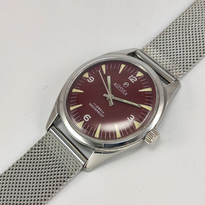 Maroon Roamer 17 Jewels Shock Proof Refurbished Men's Hand-Winding Wrist Watch ST96 Discover-Diamonds