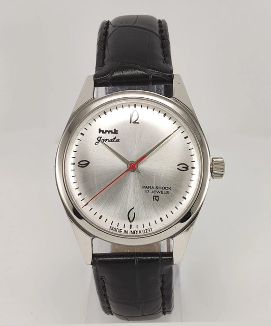 HMT Janata Para Shock 17 Jewels Silver Dial Mechanical Hand winding Men's Watch - Discover-Diamonds